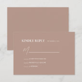 Boho Chic Wedding Minimalistisch Wedding RSVP Karte (Vorne/Hinten)