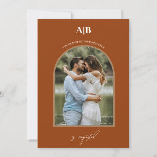 Boho Chic Wedding Modern Arch Minimalistische Hoch Einladung