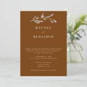 Boho Chic Wedding Parco Tassino Einladung (Stehend Vorderseite)