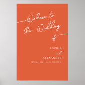 Boho Chic Wedding Poster Sign Willkommen. (Vorne)