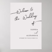 Boho Chic Wedding Poster Sign Willkommen. (Vorne)