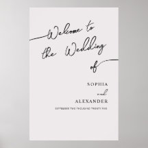 Boho Chic Wedding Poster Sign Willkommen.