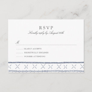 Boho Chic Wedding RSVP Karte