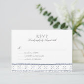 Boho Chic Wedding RSVP Karte (Stehend Vorderseite)