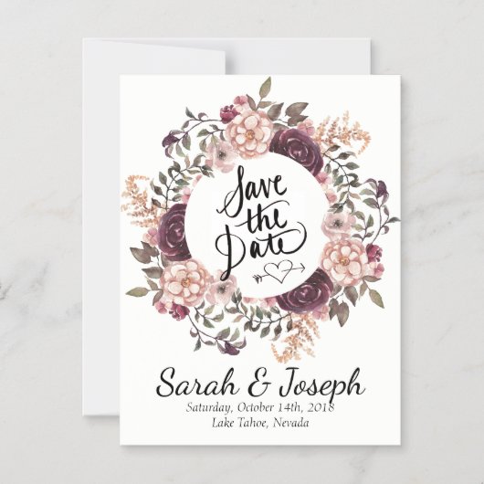 Boho Chic Wedding speichert das Date Magnet (Vorderseite)