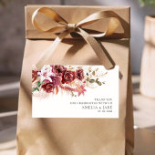 Boho Chic Wedding Sticker – Burgundy Blush Floral 