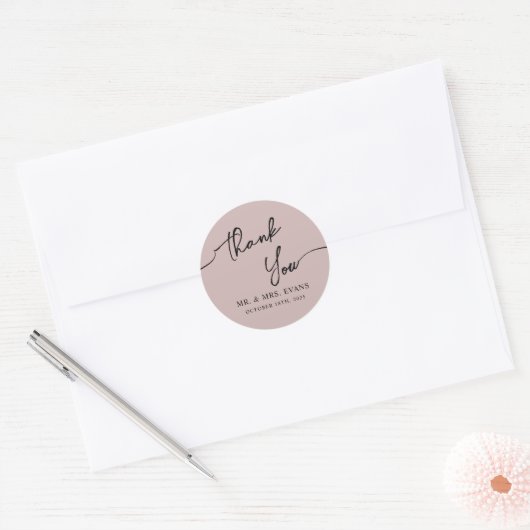 Boho-chic Wedding Sticker Vielen Dank. (Umschlag)