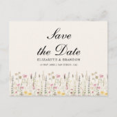 Boho Chic Wedding with Beige Flowers Postkarte (Vorderseite)