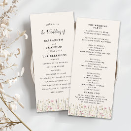 Boho Chic Wedding with Beige Flowers Programm