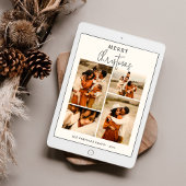 Boho Chic Weihnachtskarte FotoCollage Feiertagskarte