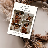 Boho Chic Weihnachtskarte FotoCollage Feiertagskarte