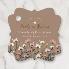 Boho Chic Wildblume Baby in Blütendusche Geschenkanhänger