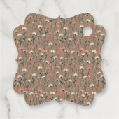 Boho Chic Wildblume Baby in Blütendusche Geschenkanhänger (Rückseite)