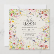 Boho Chic Wildblume Babydusche | Baby in Bloom