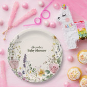 Boho Chic Wildblume Babydusche Pappteller (Party)