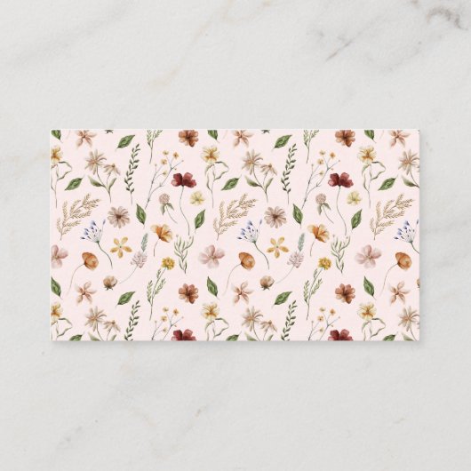 Boho Chic Wildblume Books for Baby Enclosure Card Begleitkarte (Rückseite)