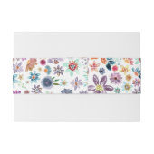 Boho Chic Wildblume Botanische Hochzeit Einladungsbanderole (Rückseitenbeispiel)