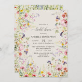 Boho Chic Wildblume Brautparty Einladung (Vorne/Hinten)