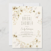 Boho Chic Wildblume Brautparty Elegante Einladung (Vorderseite)