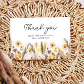 Boho Chic Wildblume Brautparty Vielen Dank Karte