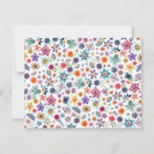 Boho Chic Wildblume Garden Hochzeit RSVP Karte (Rückseite)