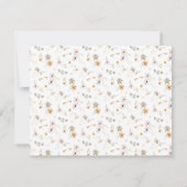 Boho Chic Wildblume Vielen Dank Mitteilungskarte (Rückseite)