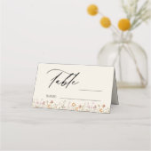 Boho Chic Wildblume Wedding Tischnummer Platzkarte (Vorderseite)