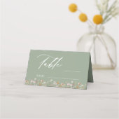 Boho Chic Wildblume Wedding Tischnummer Platzkarte (Vorderseite)