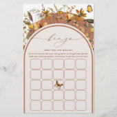 Boho Chic Wildblumen Arch Bridal Bingo (Vorderseite)