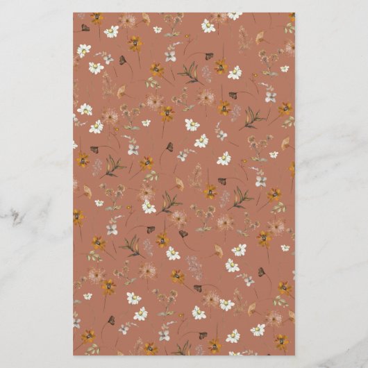 Boho Chic Wildblumen Arch Bridal Bingo (Rückseite)