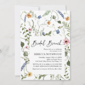 Boho Chic Wildblumen Bridal Brunch Einladung (Vorderseite)