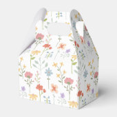Boho Chic Wildblumen Moderne Blumenhochzeit Geschenkschachtel (Rückseite)