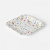 Boho Chic Wildblumen Moderne Blumenhochzeit Pappteller (Gewinkelt)