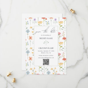 Boho Chic Wildblumen Moderne Blumenhochzeit Save The Date