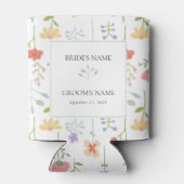 Boho Chic Wildblumen Moderne Gastgeschenk Hochzeit Dosenkühler (Rückseite)
