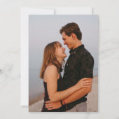 Boho Chic Wildblumen Rosa Blumen Foto Hochzeit Save The Date (Rückseite)