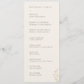 Boho-chic-wilde-Blumen-Hochzeitsprogramm Programm (Rückseite)