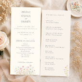 Boho-chic-wilde-Blumen-Hochzeitsprogramm Programm