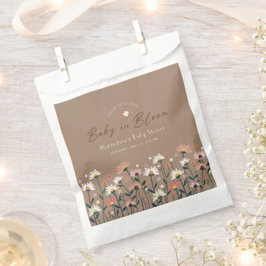 Boho Chic Wildflower Baby in Bloom Shower Geschenktütchen (Ausgeschnitten)