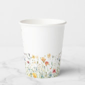 Boho-Chic-Wildflower-Hochzeit Pappbecher (Rückseite)