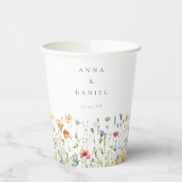 Boho-Chic-Wildflower-Hochzeit Pappbecher