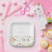 Boho-Chic-Wildflower-Hochzeit Pappteller (Party)