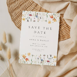 Boho-Chic-Wildflower-Hochzeit Save The Date