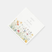 Boho-Chic-Wildflower-Hochzeit Serviette (Ecke)