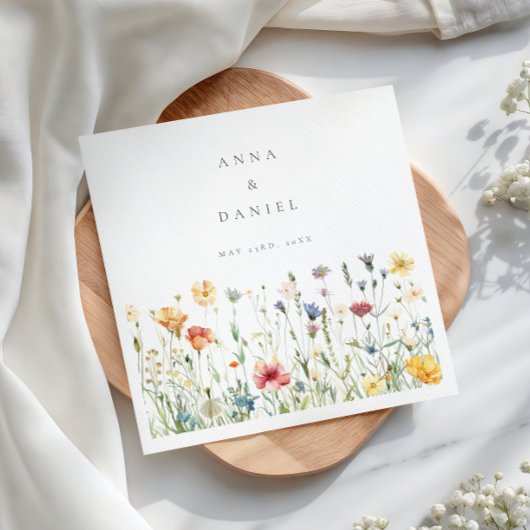 Boho-Chic-Wildflower-Hochzeit Serviette