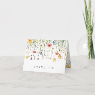 Boho-Chic-Wildflower-Hochzeits-Dankeskarten Dankeskarte