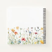 Boho-Chic-Wildflower-Hochzeitsgästebuch Notizblock (Rückseite)