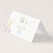 Boho-Chic-Wildflower-Hochzeitsplatzkarten (Vorderseite)