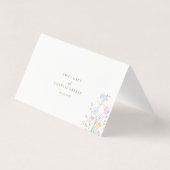 Boho-Chic-Wildflower-Hochzeitsplatzkarten (Rückseite)