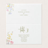 Boho-Chic-Wildflower-Hochzeitsplatzkarten (Außenseite Aufgefaltet)